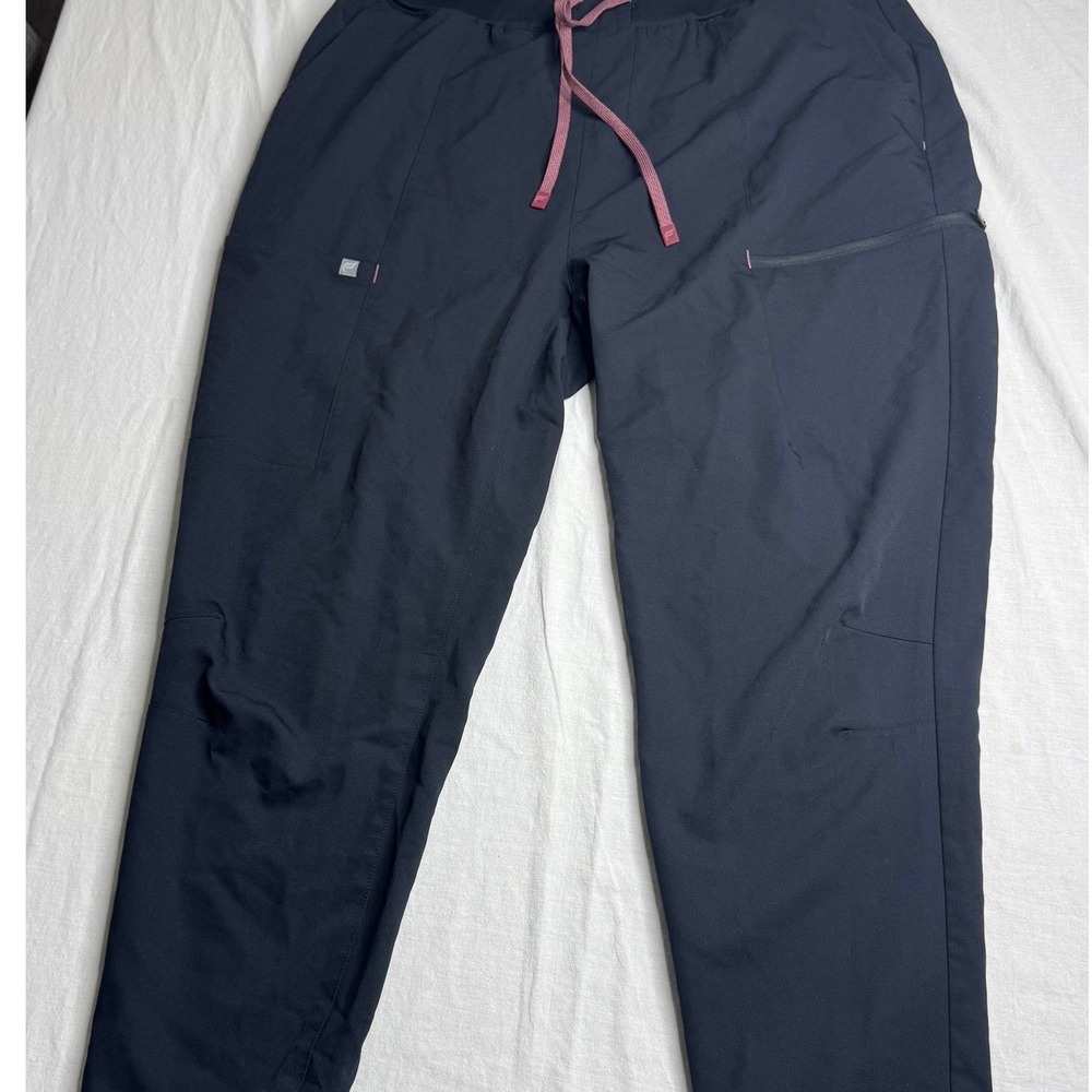 Fabletics Scrub Jogger Pants Women's XL Black Cargo Drawstring Medical Uniform